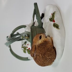 Vintage 2000 Hallmark SNOWY GARDEN Natures Sketchbook Bunny Ornament